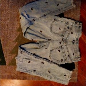 Girls butterfly jeans